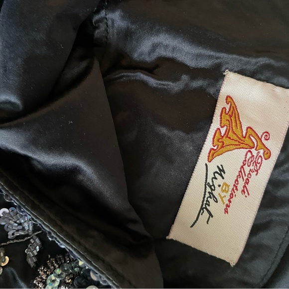 Brand new buttery soft black satin one shoulder dress with hand embroidery 💥💥 - Picture 8 of 9